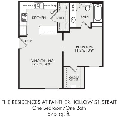 the residences at panther hollow one bedroom apartment at The Panr Hollow